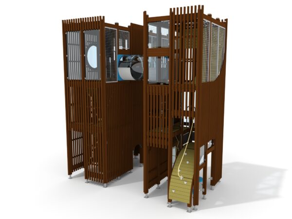 Wooden Vertical Maze Twin Tower